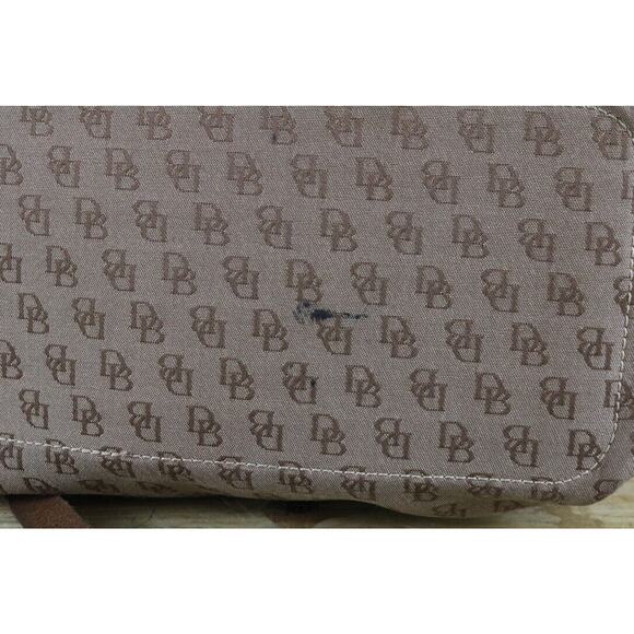 Dooney Bourke Bag Tassel Signature Monogram Brown Tote Vintage Zipper USA - Picture 11 of 14